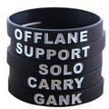 Customized Ink Injected Silicone Bracelets, Rubber Bands, Great For Events